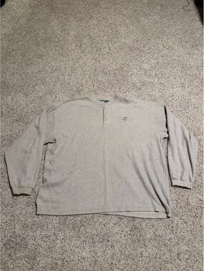 Big Dogs Men's Long Sleeve Beige Ribbed Cotton Shirt Size 2XL